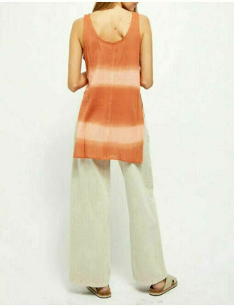 Free People Women's Joni Long Knit Tank Top Orange Size XS