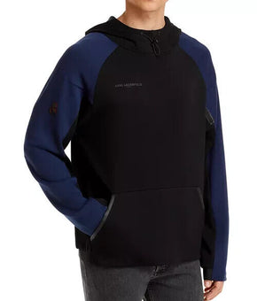 Karl Lagerfeld Mens Colorblock Hoodie black Size M MSRP $179