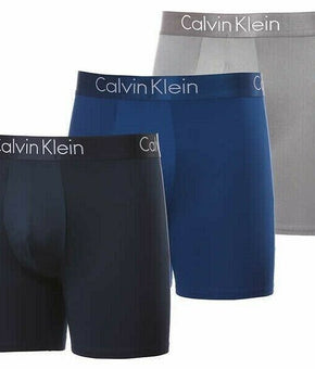 Calvin Klein 3PK Men's Boxer Briefs Underwear Super Soft Blue combo Size XL