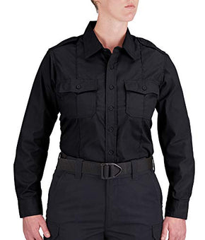 Propper Duty Long Sleeve Ripstop Women's Shirt, Midnight Navy, Size XL