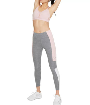 Nike Dri-fit One Plus Size Color-Block Mid-Rise 7/8 Tights 2X Pink Gray MSRP $60