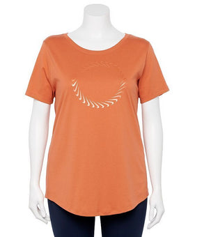 Nike Womens plus Icon Clash Graphic Tee Med Orange Size 3XL MSRP $35