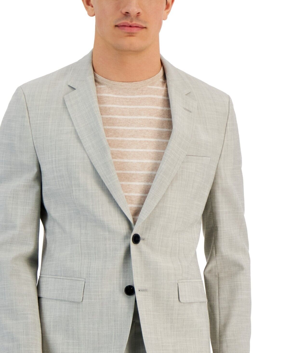 Hugo by Hugo Boss Men's Modern-Fit Superflex Suit Jacket Gray Size 42S MSRP $445