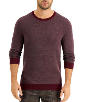 Tasso Elba Men's Crewneck Sweater Burgundy Wine Red Size M