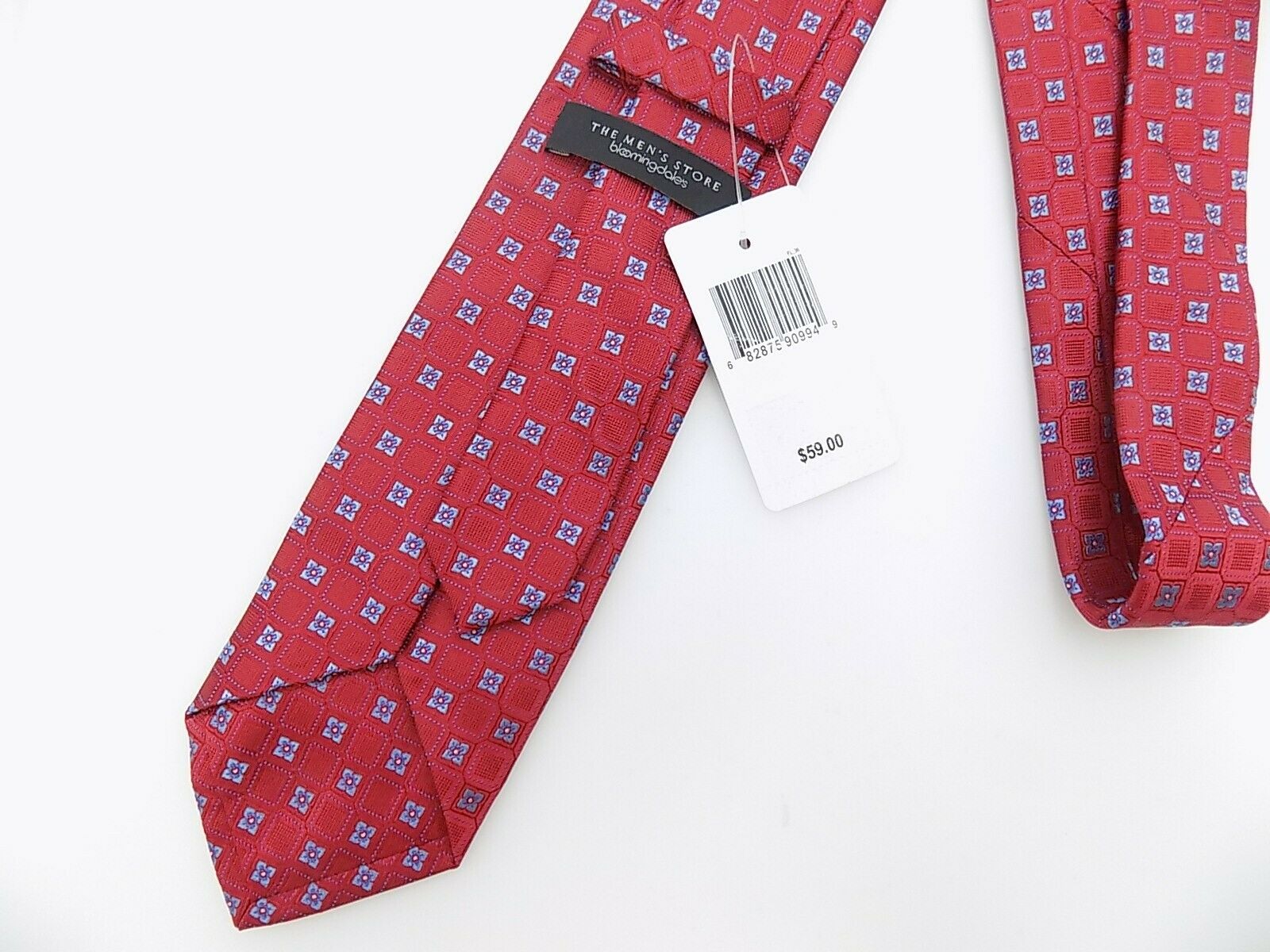 The Men's Store at Bloomingdale's Red 100% Silk Necktie MSRP $59