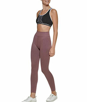 Calvin Klein Premium Performance High Waist Moisture Wicking Legging,Java, Size L