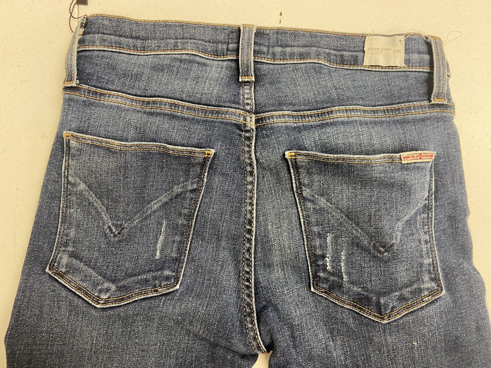 HUDSON Natalie Mid Rise Skinny Jeans Blue Size 25 MSRP $195