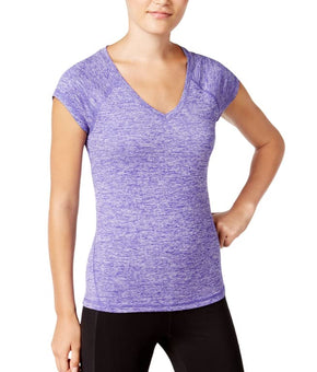 Ideology Women's Rapidry Heathered Performance T-Shirt(Blazing Purple, X-Small)