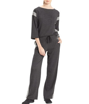 Josie Natori Women's Chi French Terry Pants (Heather Black, Small)