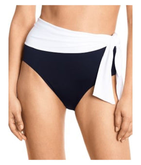 Lauren Ralph Lauren Bel Air High-Waist Sash Bikini Bottom Black Size 16 MSRP $66