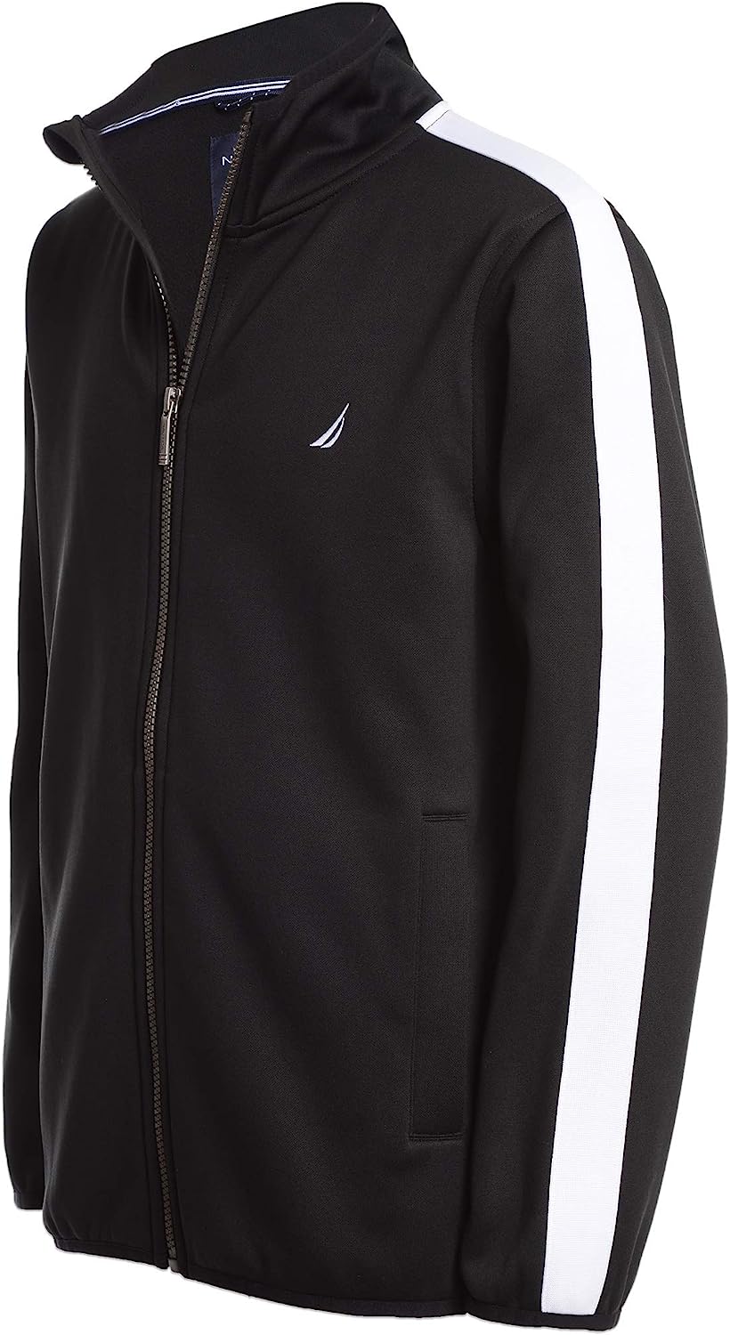 Nautica Boys' Little Full-Zip Lightweight Jacket, Black, Size 6