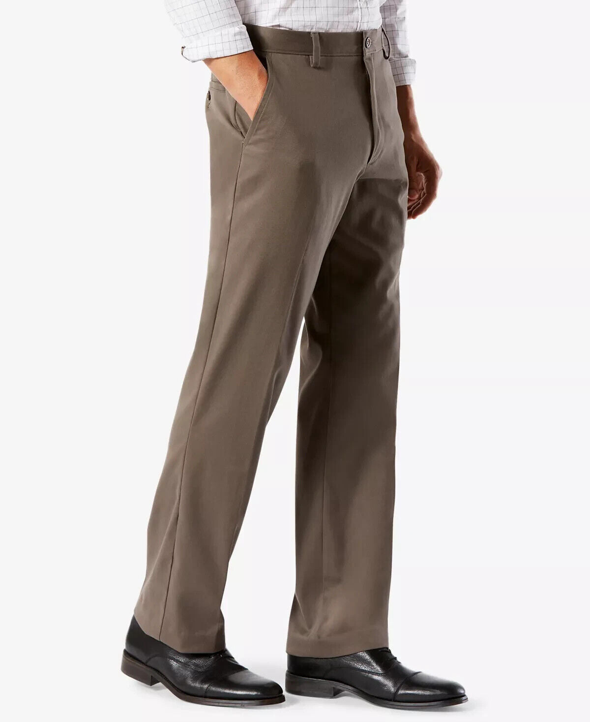 DOCKERS Men's Easy Classic Fit Khaki Stretch Pants Brown Size 36x32 MSRP $50