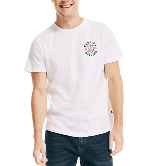 Nautica Men's Sailing Flags Graphic T-Shirt White Size XS