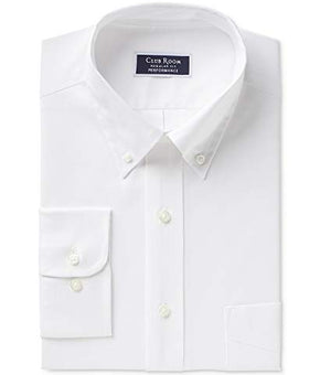 Club Room Mens Casual Shirt Classic Bright Button Down White Size 16 (L)