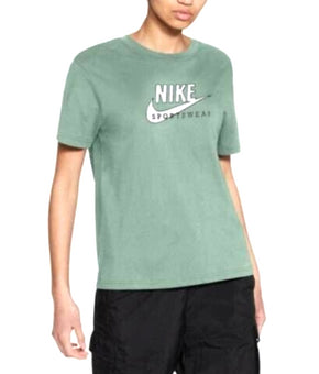 Nike Women's Sportswear Cotton Heritage T-Shirt Green Size S MSRP $40