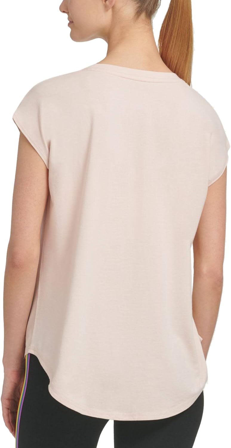 DKNY Sport Logo T-Shirt-M-Parfait Size M Pink TShirt