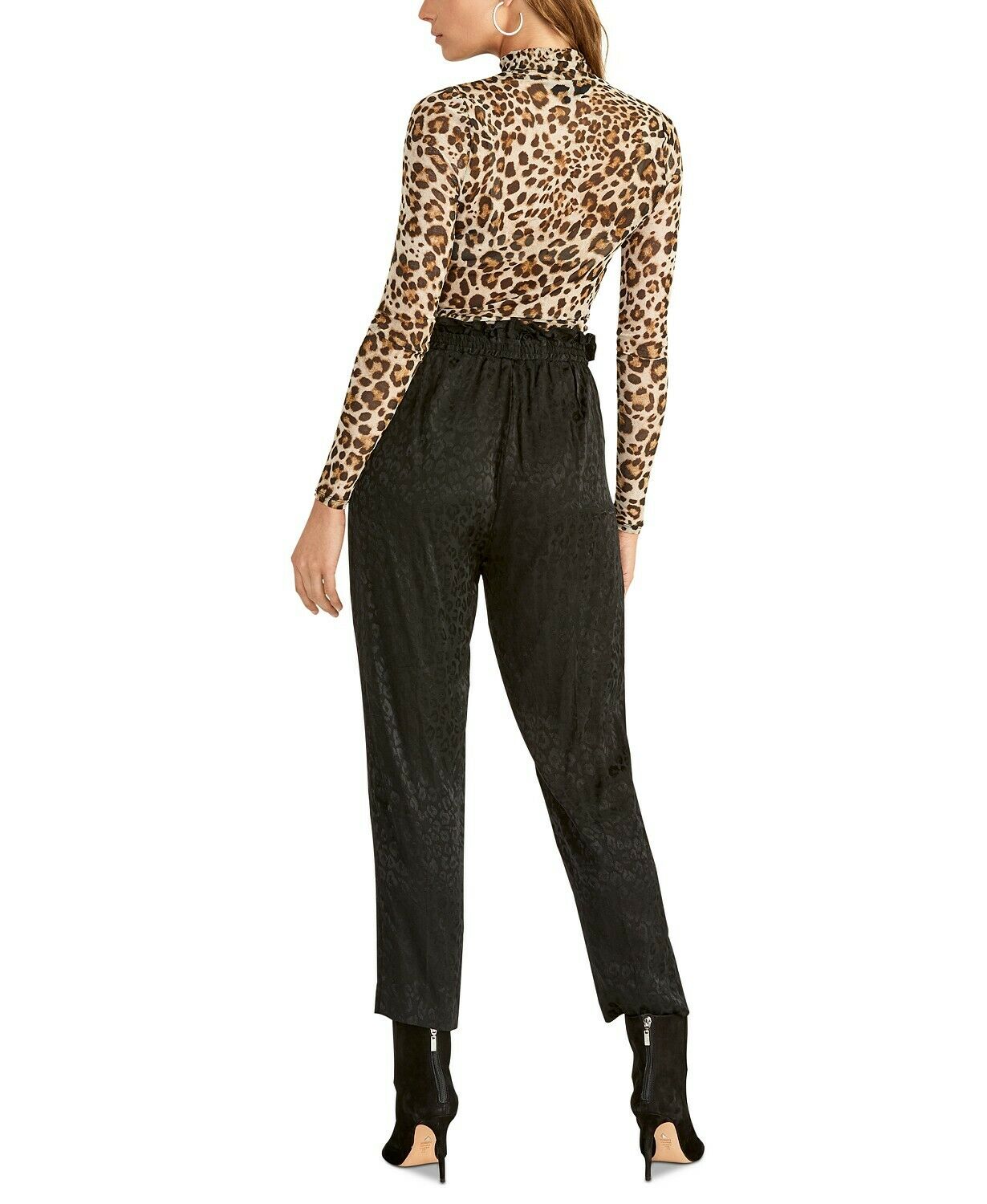 RACHEL Rachel Roy Women Shelle Pants Leopard Black Plus Size XXL