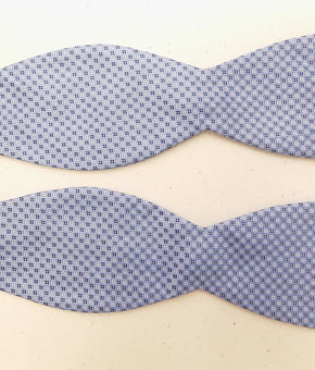 Bloomingdale's Micro Square Neat Self-Tie Bow Tie Blue Silk MSRP $59