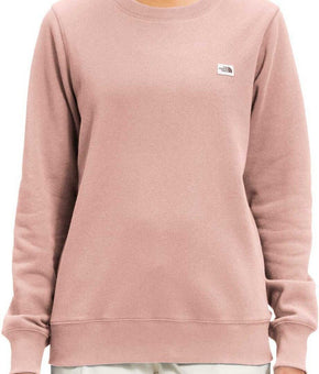 The North Face Womens Heritage Patch Crew Silver Pink Size S MSRP $50