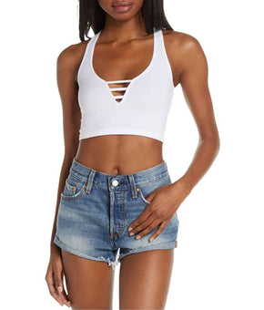 Free People Strapped in Brami crop top White Size XS/S