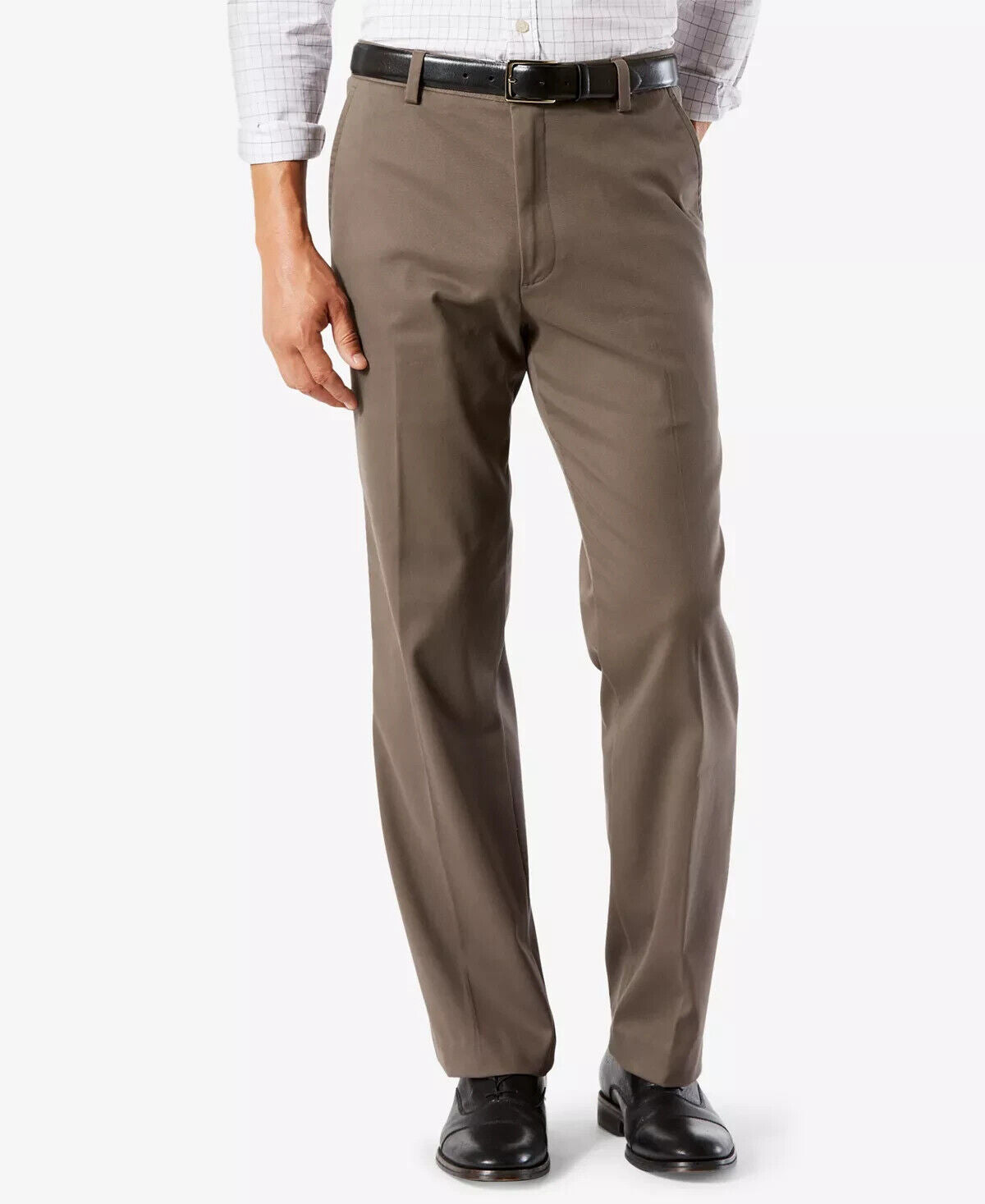 DOCKERS Men's Easy Classic Fit Khaki Stretch Pants Brown Size 36x32 MSRP $50