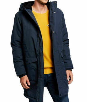 WeSC Men Winter Parka Outerwear Jacket Blueberry Dark Navy Blue Size Medium