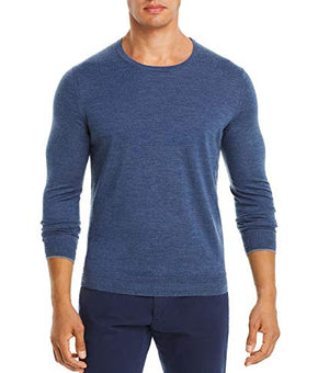 Dylan Gray, Men's Crew Neck Long Sleeve Sweater, Light Blue Grey Size XL