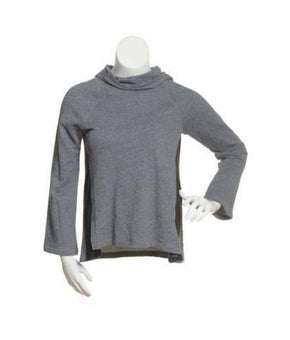 Calvin Klein Womens Gray Long Sleeve Cowl Neck Hoodie Top Size XL MSRP $69