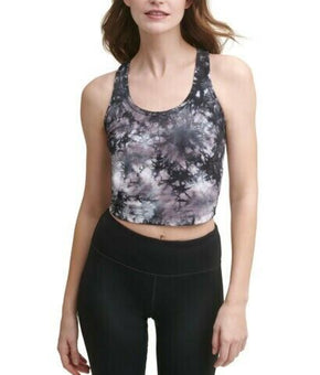 Calvin Klein Performance Cropped Tie-Dyed Active Top Multicolor Size S MSRP $50