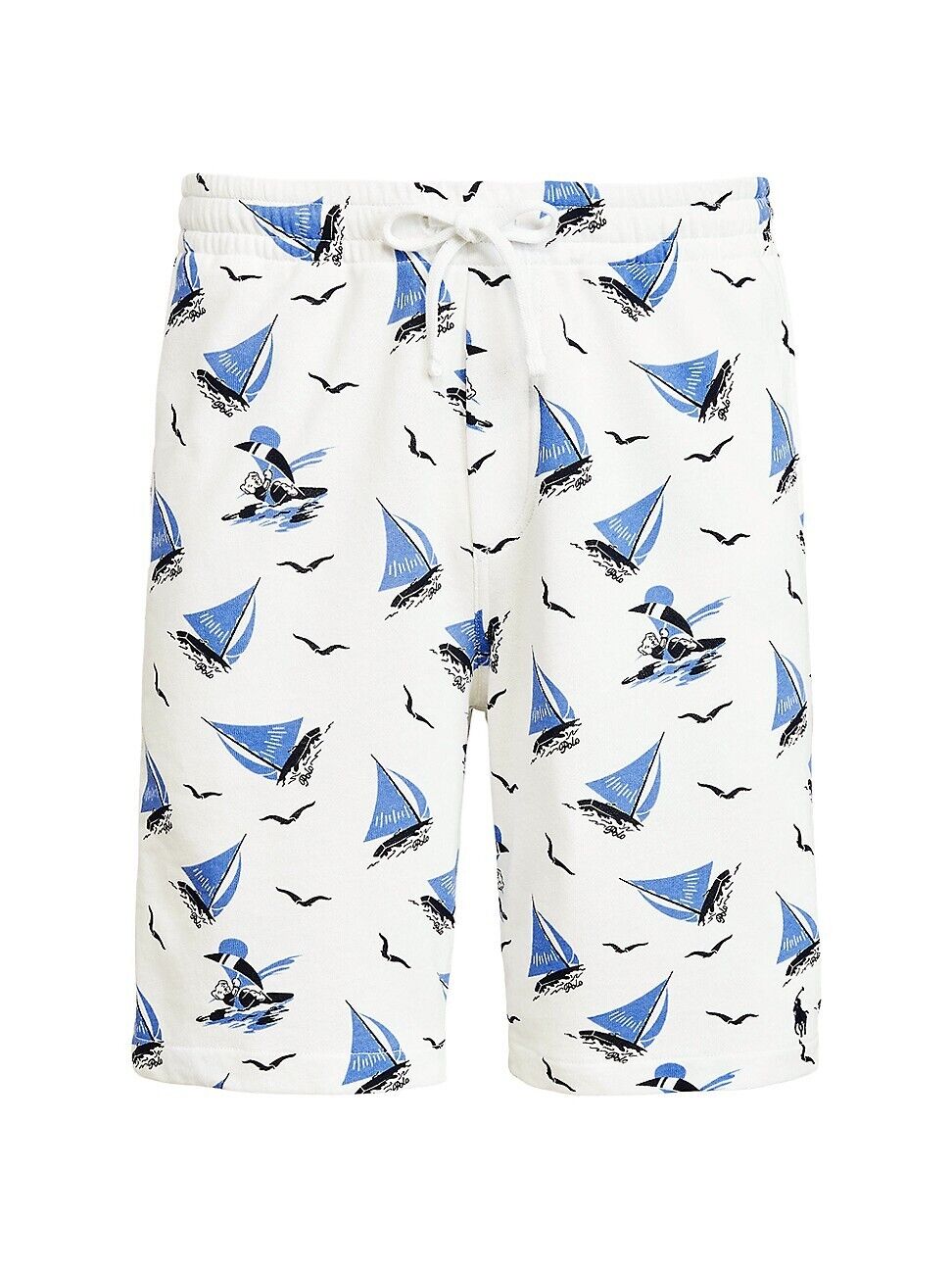 Polo Ralph Lauren Terry Sailboat Athletic Terry Shorts White Size M MSRP $99