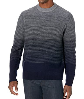 Theory Men's Burton Crew.Montano Wool, Baltic Multi, Black Size S