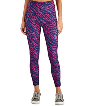 Ideology Women's Cheetah-Print Performance 7/8 Leggings, Purple Size XXL