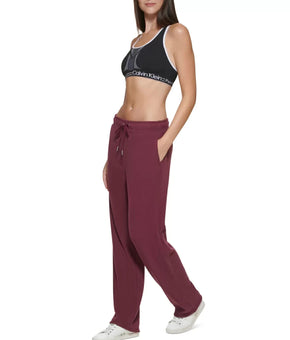 Calvin Klein womens Performance Ribbed Track Pants purple Size XL MSRP $80