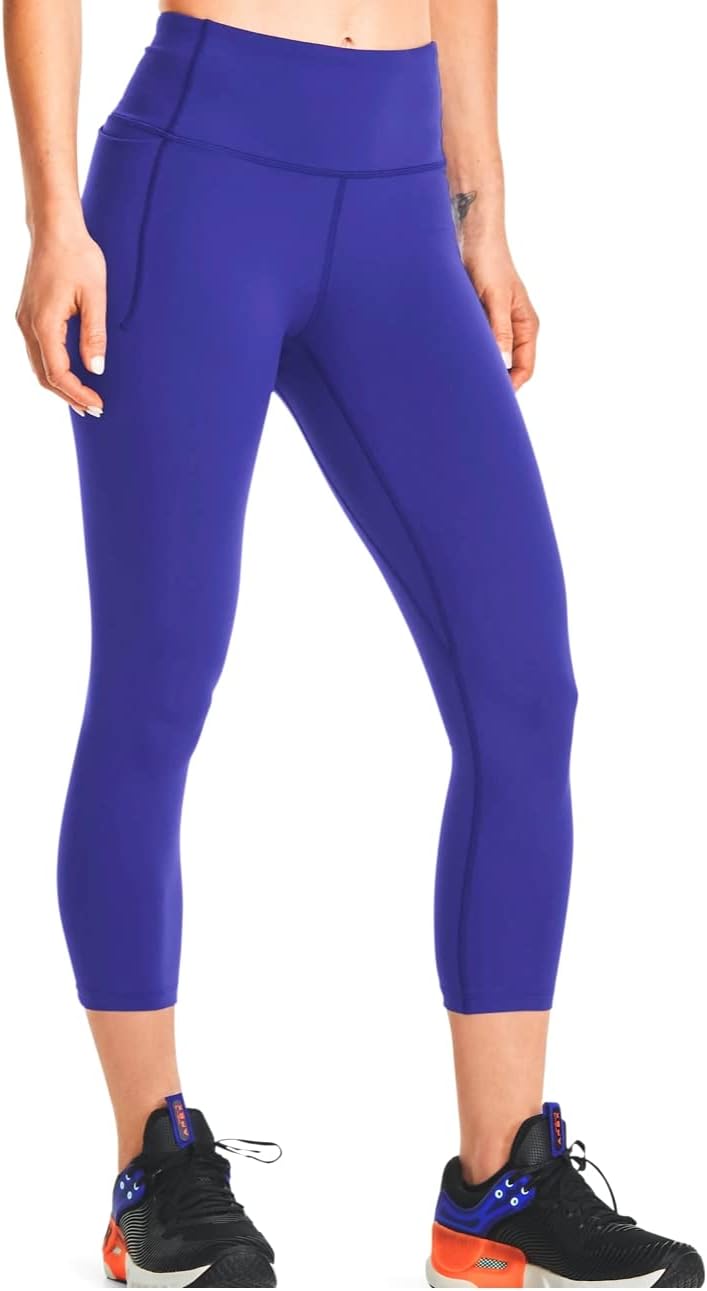 Under Armour Women's Meridian Rib No-Slip 7/8 Ankle Leggings Size S Purple