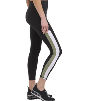 DKNY SPORT Women's Striped-Side 7/8 Leggings Black Size XS MSRP $60