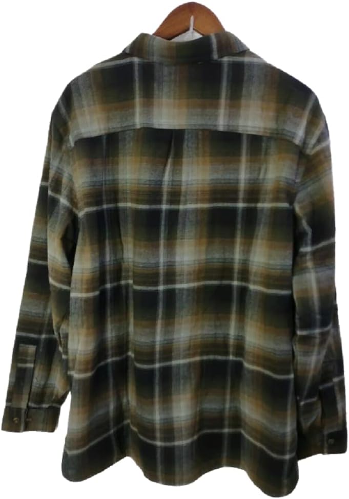 rugged elements Men Soft Comfort Lightweight Green Lined Shirt Olive, Size XL