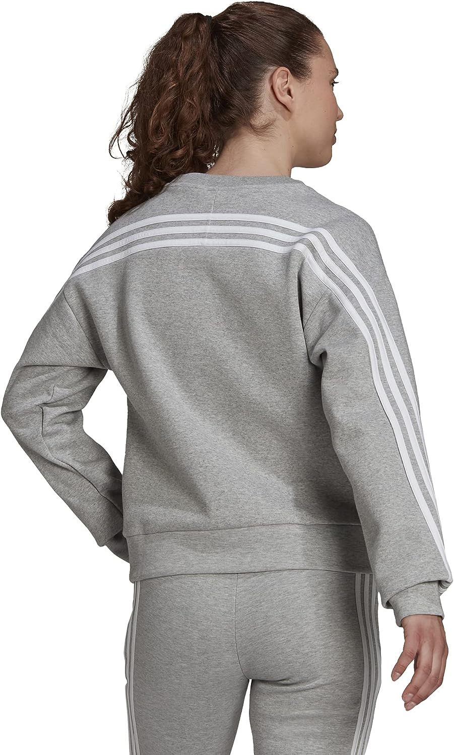 adidas Women's Sportswear Future Icons 3-Stripes Sweatshirt Grey Heather, Size L