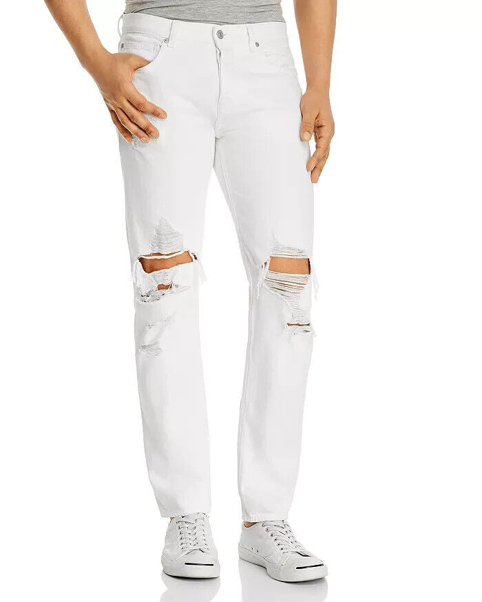 7 FOR ALL MANKIND Men's Paxtyn Skinny Fit Jeans White Size 31 MSRP $225