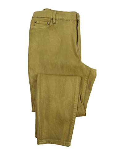 Lauren Ralph Lauren Women's Plus Metallic High-Rise Pants (16W, Olive Wash)
