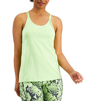 Ideology Women's Solid Strappy Tank Top (Pistachio Green, Size Large)