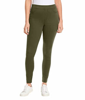 Gloria Vanderbilt Women's High Rise Pull-On Comfort Jean (Size 6, Green)