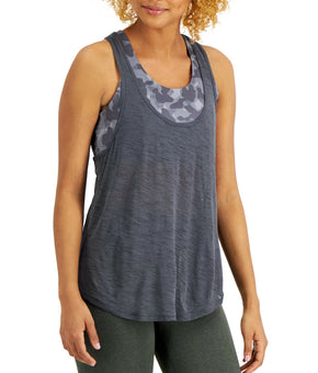 Ideology Camo Bra Tank Top Womens gray Size L MSRP $40