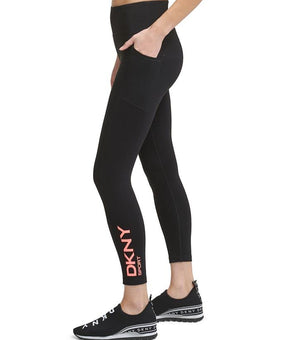 DKNY Sport City Graffiti Logo Leggings Black Size XS