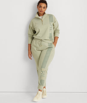Lauren Ralph Lauren French Terry Quarter Ranch Sage Green Plus-Size 3X MSRP $135