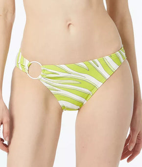 Michael Kors Women Logo-Ring High-Leg Bikini Bottoms Green Lime Size M MSRP $66