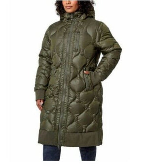 Mondetta Women's Recycled Quilted Parka Coat Green Size M