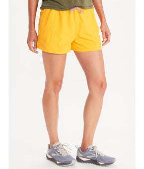 MARMOT Women's Juniper Springs 3 Shorts Solaire Orange Yellow Size L MSRP $55
