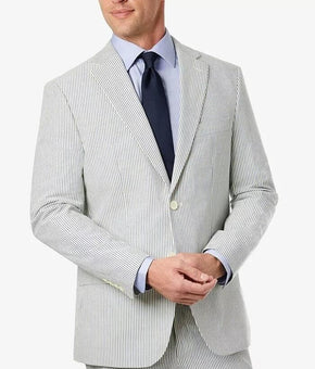 Lauren Ralph Lauren UltraFlex Classic Seersucker Cotton Sport Coat Blue 36S $360