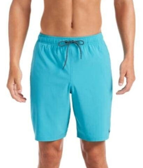 Nike Mens Water-Repellent Color blocked 9" Swim Trunks Blue Size S MSRP $52