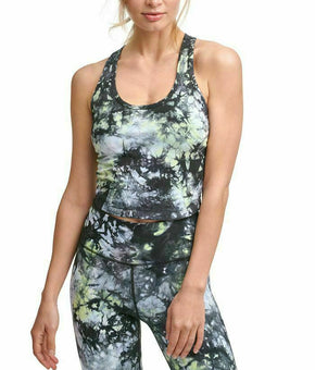 Calvin Klein Performance Cropped Tie-Dyed Top Women black Size XS MSRP $50